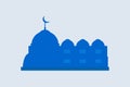 Blue Mosque symbol vector illustration.ÃÂ  Masjid icon silhouette design.ÃÂ 